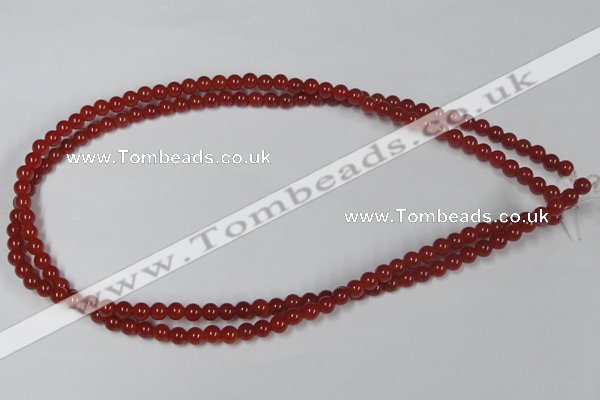 CAG7854 15.5 inches 2mm round red agate beads wholesale