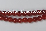 CAG7855 15.5 inches 3mm round red agate beads wholesale