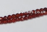 CAG7861 15.5 inches 3mm faceted round red agate beads wholesale