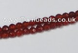 CAG7862 15.5 inches 5mm faceted round red agate beads wholesale