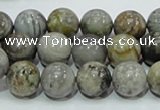 CAG7867 15.5 inches 10mm round silver needle agate beads