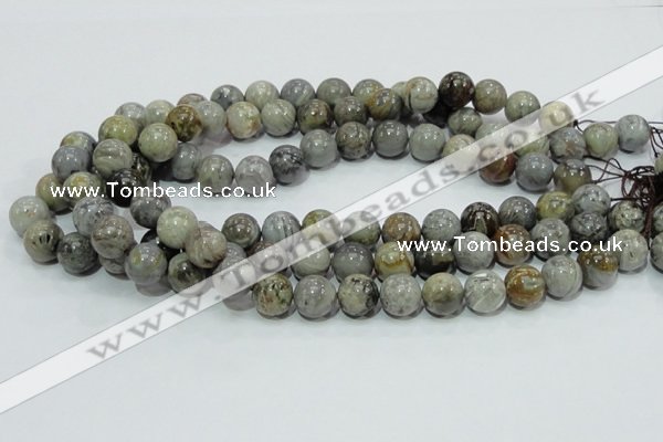 CAG7867 15.5 inches 10mm round silver needle agate beads