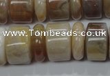 CAG787 15.5 inches 6*18mm & 12*18mm rondelle yellow agate beads