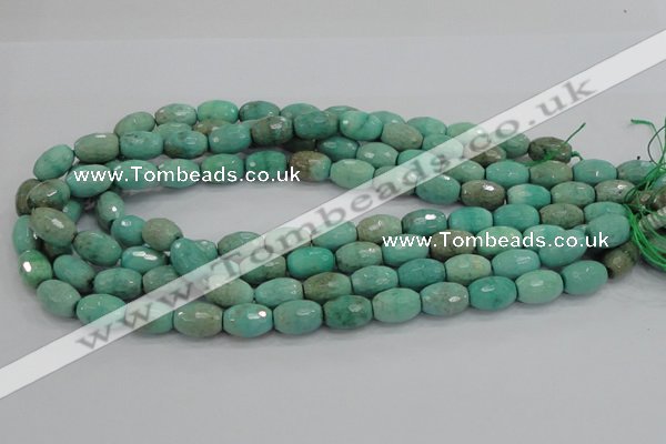 CAG7883 15.5 inches 12*16mm faceted rice grass agate beads