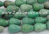 CAG7897 15.5 inches 10*14mm teardrop grass agate beads wholesale