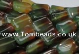 CAG790 15.5 inches 10*14mm rectangle rainbow agate gemstone beads