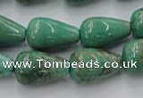 CAG7900 15.5 inches 15*20mm teardrop grass agate beads wholesale