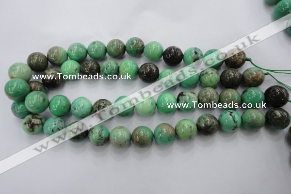 CAG7908 15.5 inches 18mm round grass agate beads wholesale