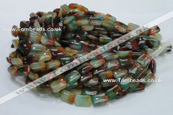 CAG791 15.5 inches 13*18mm rectangle rainbow agate gemstone beads