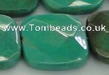 CAG7920 15.5 inches 40*40mm faceted square grass agate beads