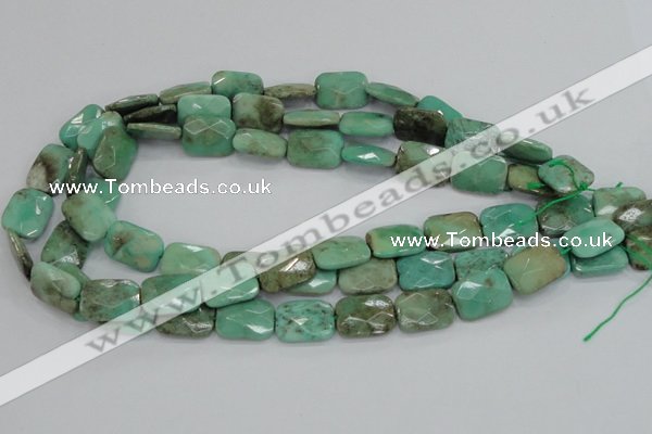 CAG7924 15.5 inches 12*16mm faceted rectangle grass agate beads