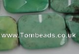 CAG7928 15.5 inches 30*40mm faceted rectangle grass agate beads