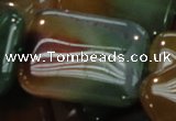 CAG794 15.5 inches 30*40mm rectangle rainbow agate gemstone beads