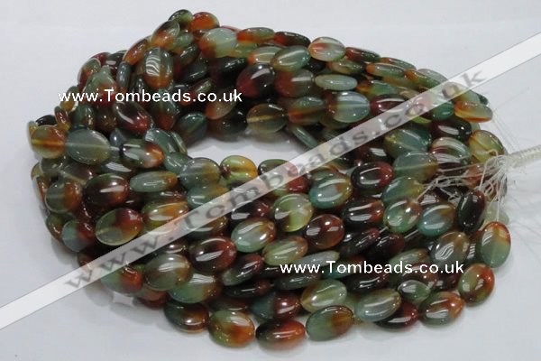 CAG795 15.5 inches 13*18mm oval rainbow agate gemstone beads