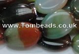 CAG798 15.5 inches 18*25mm oval rainbow agate gemstone beads