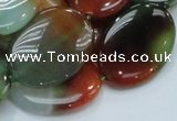 CAG799 15.5 inches 22*30mm oval rainbow agate gemstone beads