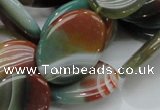 CAG800 15.5 inches 20*30mm oval rainbow agate gemstone beads