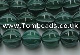 CAG8006 15.5 inches 10mm carved round green agate beads