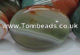 CAG801 15.5 inches 30*40mm oval rainbow agate gemstone beads