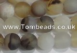 CAG8012 15.5 inches 8mm round matte Montana agate gemstone beads