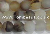 CAG8012 15.5 inches 8mm round matte Montana agate gemstone beads