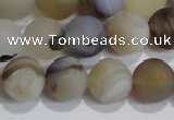 CAG8014 15.5 inches 10mm round matte Montana agate gemstone beads