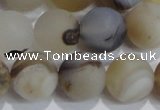 CAG8016 15.5 inches 14mm round matte Montana agate gemstone beads