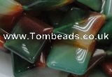 CAG804 15.5 inches 20*20mm diamond rainbow agate gemstone beads