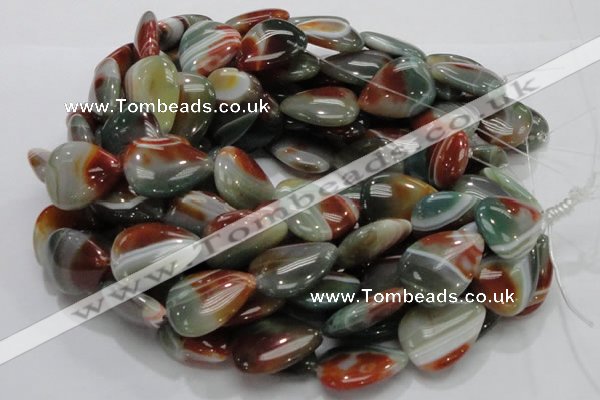 CAG808 15.5 inches 22*30mm flat teardrop rainbow agate gemstone beads