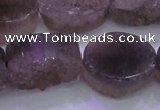 CAG8446 15.5 inches 20*30mm oval grey druzy agate gemstone beads