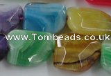 CAG8506 15.5 inches 15*20mm - 18*25mm freeform dragon veins agate beads