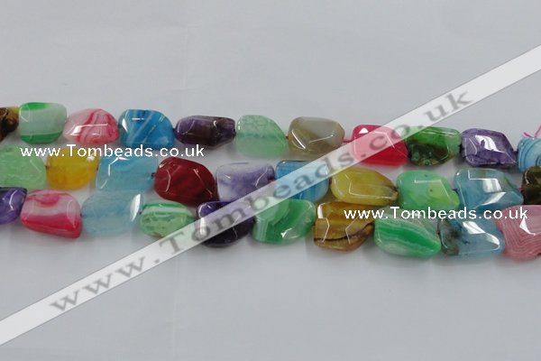 CAG8506 15.5 inches 15*20mm - 18*25mm freeform dragon veins agate beads