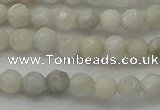 CAG8513 15.5 inches 4mm faceted round grey agate beads wholesale