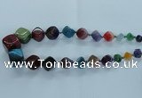 CAG8526 15.5 inches 9*10mm - 23*24mm cube dragon veins agate beads