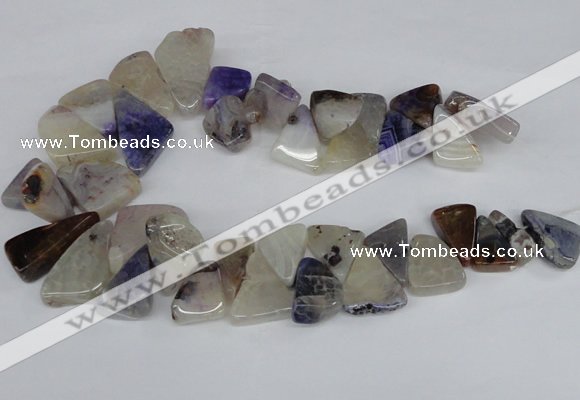 CAG8540 Top drilled 15*20mm - 25*30mm freeform dragon veins agate beads