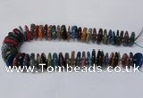 CAG8565 6*22mm - 10*26mm tyre dragon veins agate beads wholesale