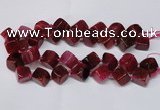 CAG8574 15.5 inches 15*16mm - 17*18mm cube dragon veins agate beads