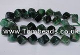 CAG8576 15.5 inches 15*16mm - 17*18mm cube dragon veins agate beads