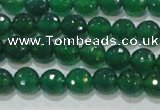 CAG8583 15.5 inches 8mm faceted round green agate gemstone beads