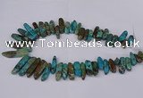 CAG8643 Top drilled 8*20mm - 10*55mm sticks ocean agate beads