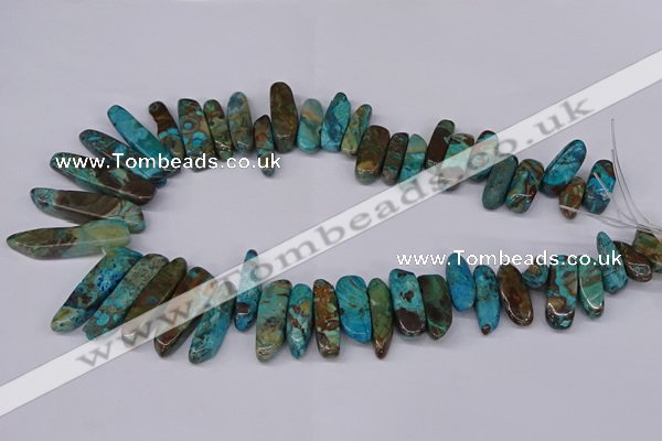 CAG8643 Top drilled 8*20mm - 10*55mm sticks ocean agate beads