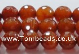 CAG866 15.5 inches faceted round 14mm agate gemstone beads