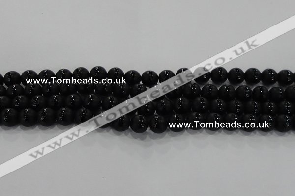 CAG8675 15.5 inches 6mm round matte tibetan agate gemstone beads