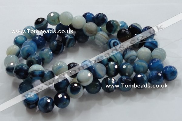 CAG868 15.5 inches 18mm faceted roundagate gemstone beads