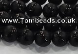 CAG8680 15.5 inches 6mm round matte tibetan agate gemstone beads