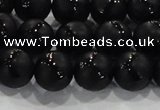 CAG8681 15.5 inches 8mm round matte tibetan agate gemstone beads