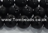 CAG8682 15.5 inches 10mm round matte tibetan agate gemstone beads