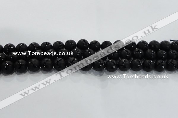 CAG8682 15.5 inches 10mm round matte tibetan agate gemstone beads