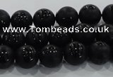 CAG8685 15.5 inches 6mm round matte tibetan agate gemstone beads