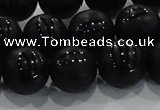 CAG8687 15.5 inches 10mm round matte tibetan agate gemstone beads